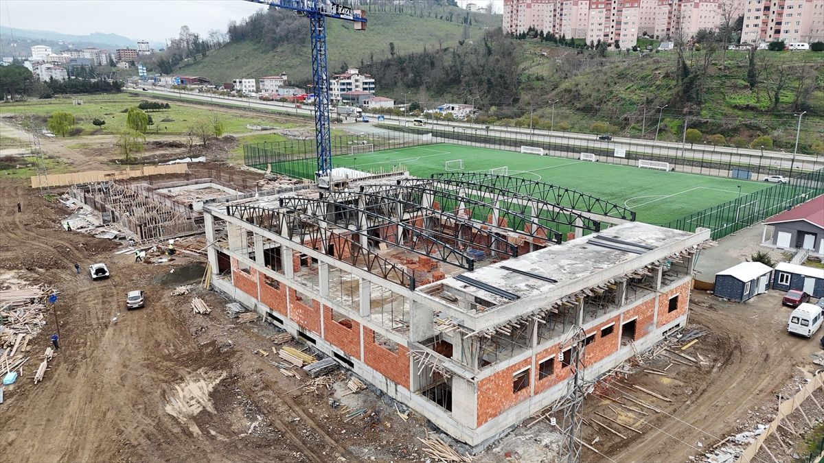 Ordu'da spor kompleksinin inşası devam ediyor