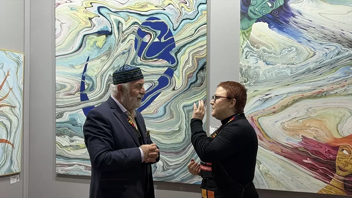 Paris'te 'Art Capital' uluslararası sanat fuarında ebru sanatı tanıtılacak