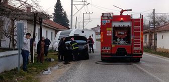 Pazaryeri ilçesinde minibüste çıkan yangın söndürüldü