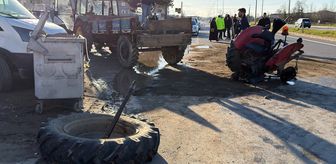 Sakarya'da traktörle otomobilin karıştığı kazada 1 kişi yaralandı