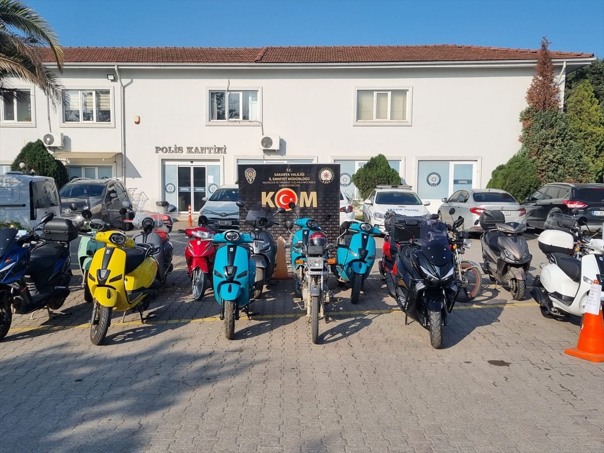 Sakarya merkezli 19 ilde usulsüz satılan 658 motosiklet ele geçirildi