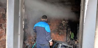 Salıpazarı'nda yangın çıkan evde hasar meydana geldi