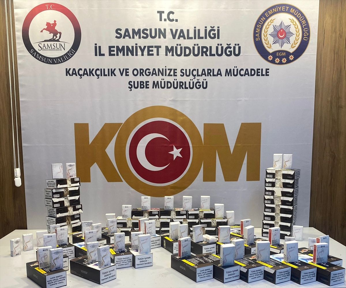 Samsun'da 10 bin 980 doldurulmuş makaron ele geçirildi