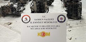 Samsun'da 13 gümrük kaçağı otomobil motoru ele geçirildi