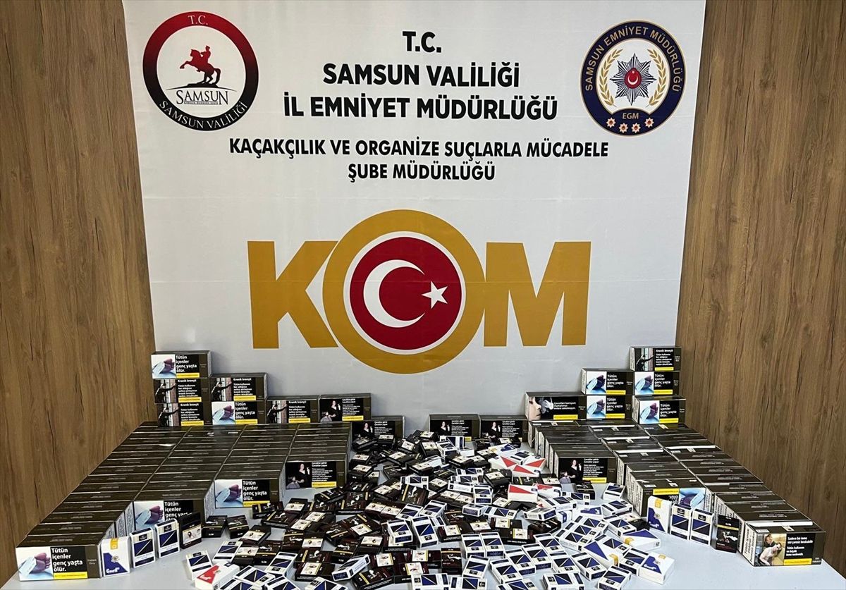 Samsun'da 22 bin makaron ele geçirilen operasyonda 4 şüpheli gözaltına alındı