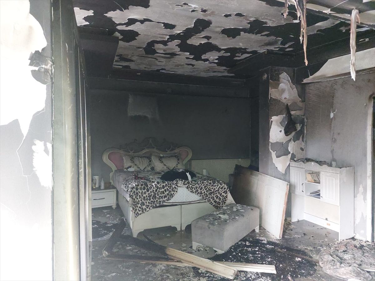 Samsun'da komşusuna kızan kişi evinde yangın çıkardı
