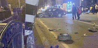 Samsun'da köprü korkuluğuna çarpan otomobildeki 2 kişi yaralandı