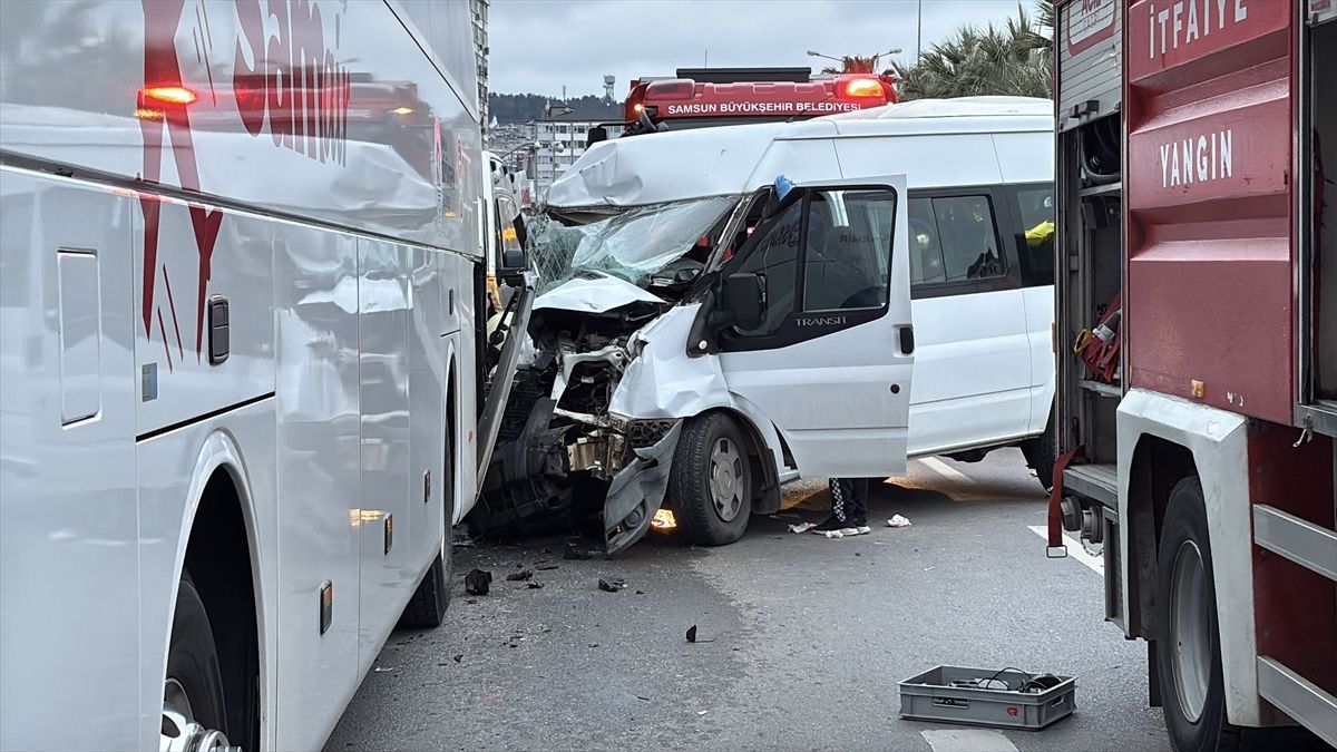 Samsun'da meydana gelen trafik kazasında 7 kişi yaralandı