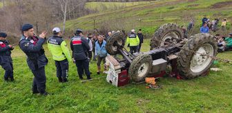 Samsun'da traktörün devrildiği kazada 1 kişi öldü, 1 kişi yaralandı
