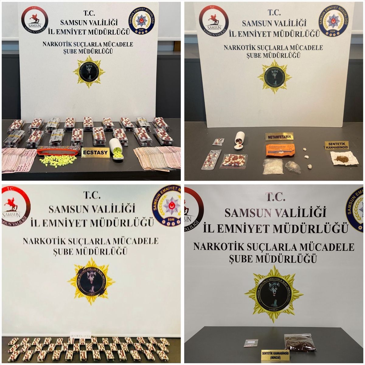 Samsun'da uyuşturucu operasyonlarında 10 zanlı yakalandı