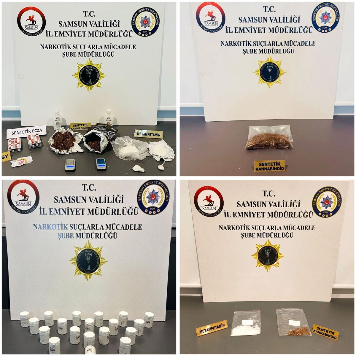 Samsun'da uyuşturucu operasyonlarında 9 zanlı yakalandı