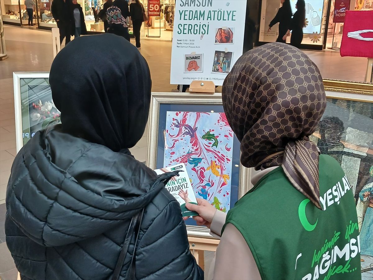 Samsun'da YEDAM danışanlarının el sanatı eserleri sergilendi