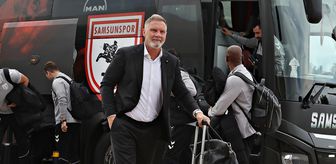 Samsunspor'u Konferans Ligi maçı için gittiği Üsküp'te taraftarlar karşıladı