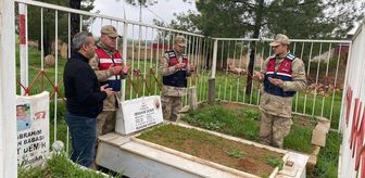 Şanlıurfa'da jandarma şehit kabirlerinin bakımını yaptı