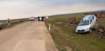 Şanlıurfa'da şarampole devrilen otomobildeki 2 kişi yaralandı
