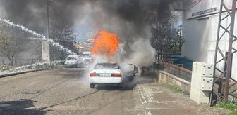 Siirt'te seyir halindeki otomobilde çıkan yangın söndürüldü
