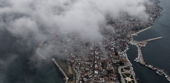 Sinop sis bulutları arasında görüntülendi
