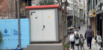 Şişli'de İBB'nin yola taşıdığı trafoya esnaftan tepki