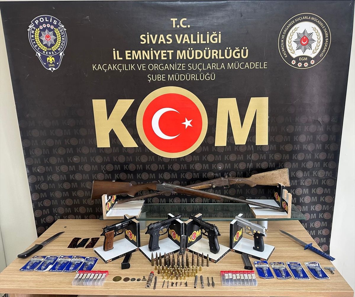 Sivas'ta silah ve mühimmat kaçakçılığı operasyonunda 1 zanlı tutuklandı
