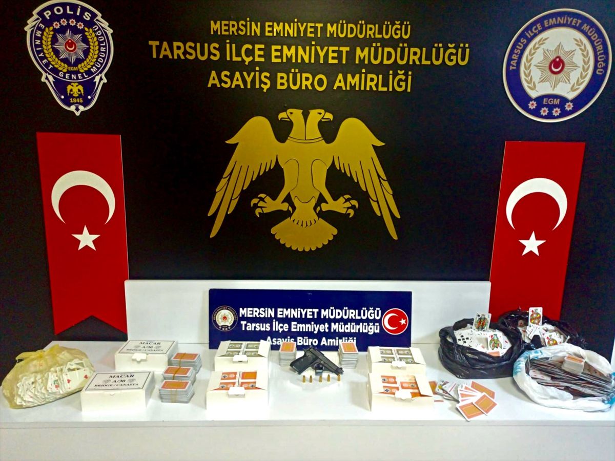 Tarsus'ta kumar oynatan 6 kişi hakkında adli işlem yapıldı