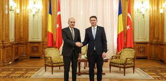 TBMM Başkanı Kurtulmuş, Bükreş'te Romanya Senato Başkanı Abrudean ile görüştü