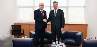 TBMM Başkanı Kurtulmuş, Hırvatistan Başbakanı Plenkovic ile görüştü