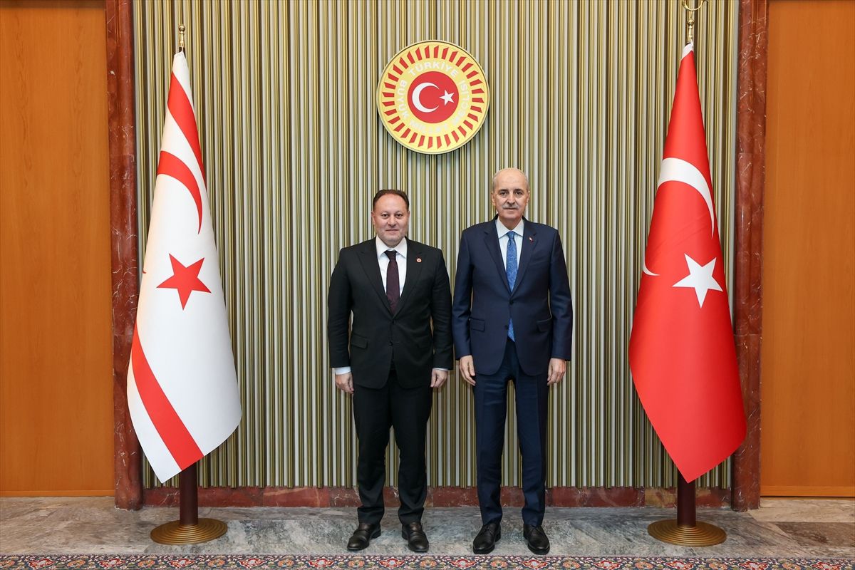 TBMM Başkanı Kurtulmuş, KKTC Cumhuriyet Meclisi Başkanı Öztürkler ile görüştü