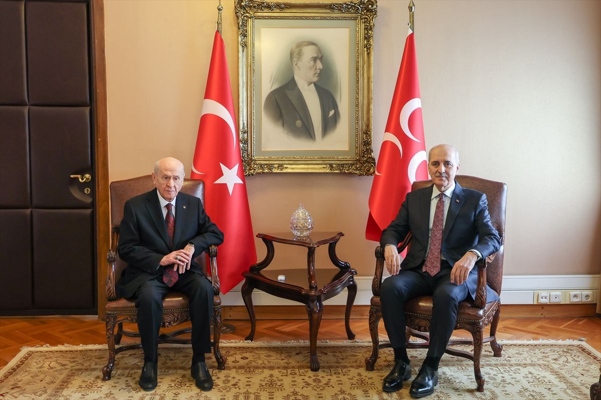 TBMM Başkanı Kurtulmuş, MHP Genel Başkanı Bahçeli'yi ziyaret etti