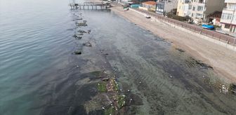 Tekirdağ'da deniz suyu çekildi
