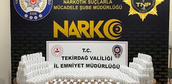 Tekirdağ'da evinde 81 bin 700 sentetik ecza hap ele geçirilen zanlı tutuklandı