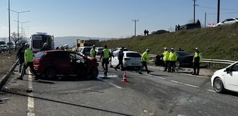 Tekirdağ'da zincirleme trafik kazasında 5 kişi yaralandı