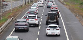 Tekirdağ-İstanbul kara yolunda bayram tatilinden dönüş yoğunluğu oluştu