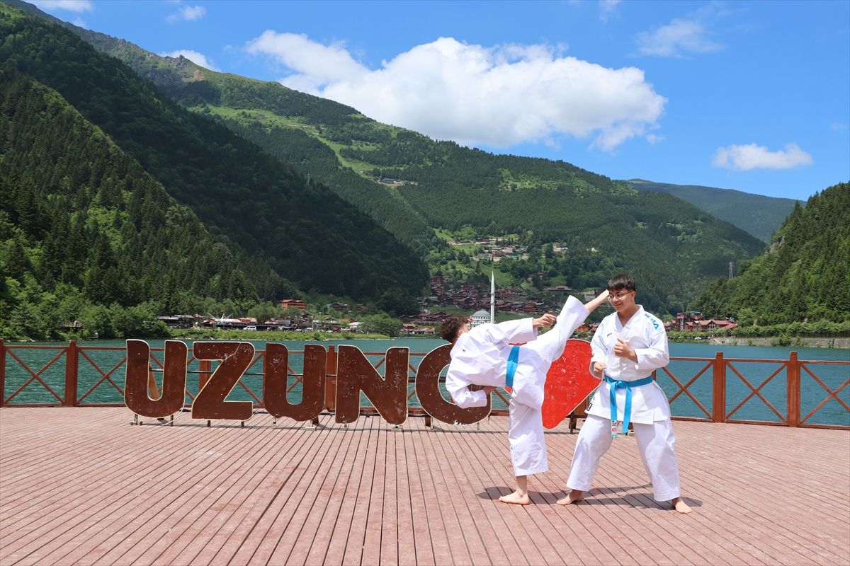 Trabzon'un turizm noktaları spor gösterilerine sahne oldu