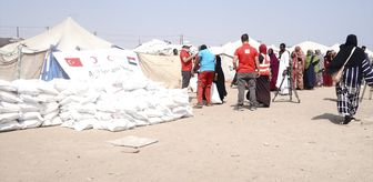Türk Kızılayı, Sudan'da yerinden edilmiş yaklaşık 1200 aileye gıda kolisi dağıttı