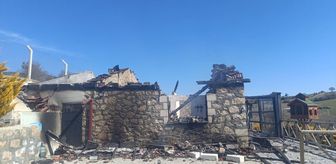 Uşak'ta bağ evinde çıkan yangın söndürüldü
