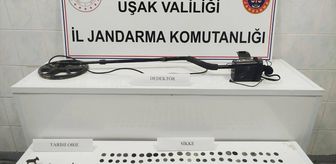 Uşak'ta bir evde 161 sikke ele geçirildi