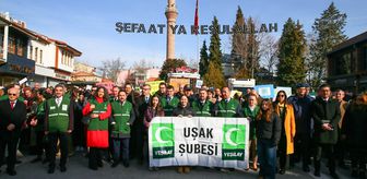 Uşak'ta Yeşilay Haftası dolayısıyla yürüyüş düzenlendi