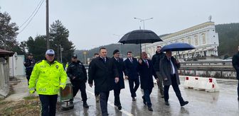 Vali Çalgan, Çorum-Samsun kara yolundaki uygulama noktasını ziyaret etti