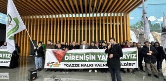 Van'da İsrail'in Gazze'ye yönelik saldırıları protesto edildi