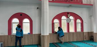 Vezirköprü'de ramazan öncesi camilerde temizlik çalışması yapıldı