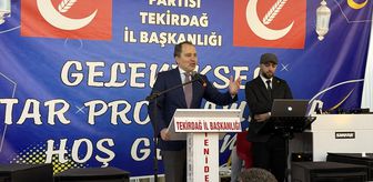 Yeniden Refah Partisi Genel Başkanı Erbakan, Tekirdağ'da iftar programına katıldı