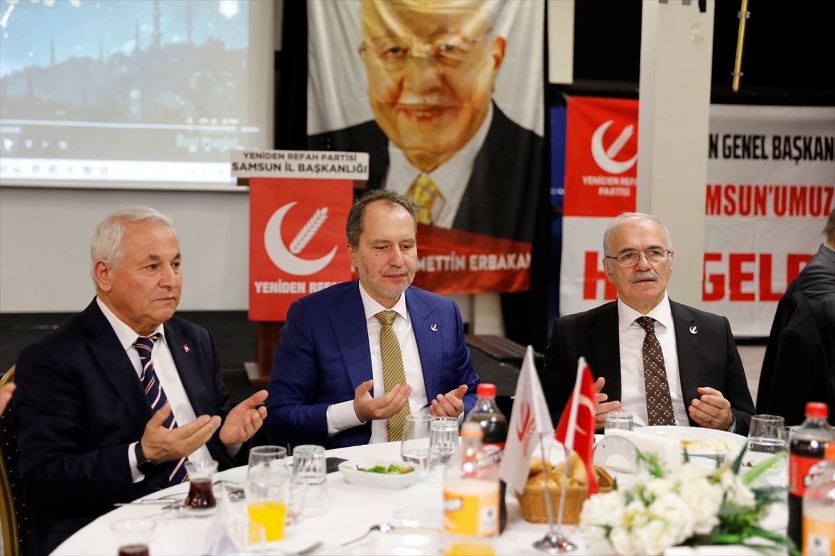 Yeniden Refah Partisi Genel Başkanı Erbakan, Samsun'da iftar programına katıldı