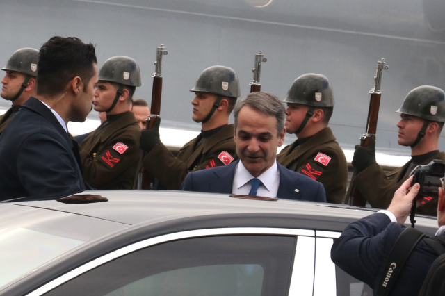 Greek Prime Minister Mitsotakis arrives in Ankara to meet President Erdoğan