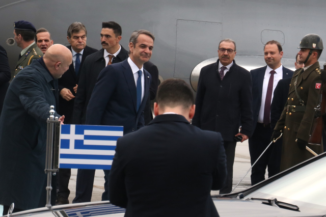 Greek Prime Minister Mitsotakis arrives in Ankara to meet President Erdoğan