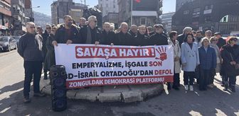 Zonguldak'ta ABD ve İsrail'in İran'a yönelik saldırıları protesto edildi