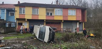 Zonguldak'ta minibüsün devrilmesi sonucu 4 kişi yaralandı