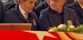 Fatih Terim ve Dursun Özbek, Candemir Berkman'ın cenazesinde bir araya geldi