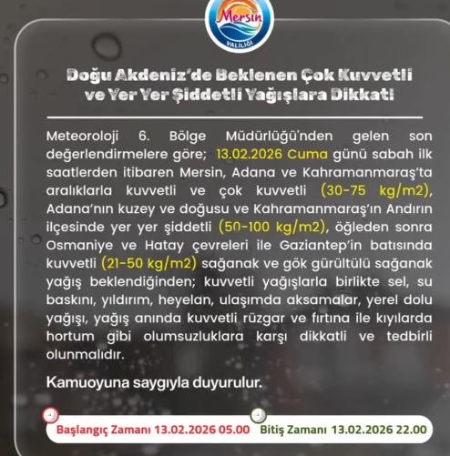 Tarsus okullar tatil mi, 13 Şubat Cuma Tarsus'ta okul yok mu (Tarsus Kaymakamlığı)?