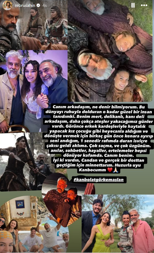 Прощание знаменитой актрисы с Канболатом Гёркемом Арсланом: Не осталось времени, чтобы вручить мой подарок