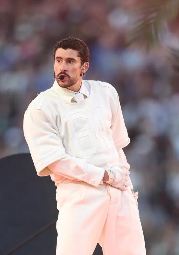 Turkey signature in Bad Bunny's Super Bowl outfit